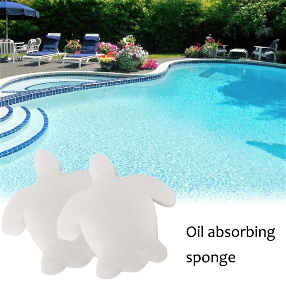 Funsquare 10pcs Huile /Éponge Absorbant Piscine Bain /À Remous Et Spa Tortue Absorber La Boue Et La Boue